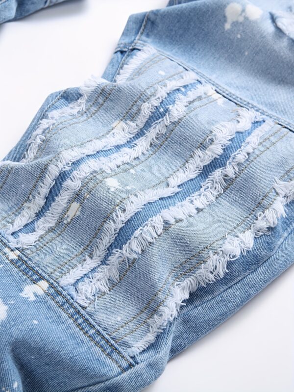 Men's Trendy Straight Denim Jeans with Holes