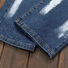 product-fancy-decfb92c-2130-40a2-93a3-26c372b8b0c9 Men's Vintage Streetwear Distressed Skinny Jeans with Frayed Hem & Blue Wash - Light Blue Denim Slim-Fit Stretch Pants, Machine Washable for Casual & Semi-Formal Outfits (Skull/Peace Sign/Butterfly Patch Design)