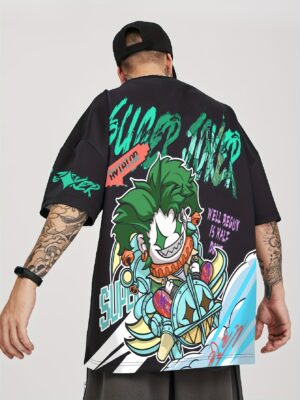 product-fancy-e1920646-25b4-4928-b4fa-eb437fff8279 SANSYAS Brand Trendy Hip-Hop Joker Niche Fun Design Short Sleeve Four Seasons Loose Round Neck T-shirt