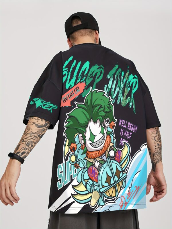 SANSYAS Brand Trendy Hip-Hop Joker Niche Fun Design Short Sleeve Four Seasons Loose Round Neck T-shirt