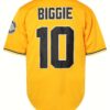Men'S Badboy #10 Yellow Baseball Jersey - Classic Retro Design with Embroidered Lettering, Button-Up Short Sleeve, Breathable Loose Fit for Training, Competition & Casual Wear - All-Season Comfort, Sports Apparel, Sporty Look, Comfortable Sports Wear, Athletic Clothing, Sporty Style, Durable Stitching, Performance Wear, Fitness Enthusiasts