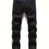 product-fancy-e9c3212f-80af-48cf-bca9-ba404ff8a422 Men'S Slim-Fit Stretch Denim Jeans with Bold Skull & Flame Print - Black, Regular Length, All-Season Comfort, Casual Streetwear Style, Allseason Jeans | Edgy Streetwear | Stretch Denim Fabric