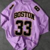 product-fancy-ee001bed-8ace-4e7e-9295-3fa36051aba1 Men'S Boston 33 Jersey T-Shirt - Pink Casual Summer Tee with Black Number & Letter Print, Loose Fit Round Neck Tshirt for Adults, Fan Apparel, Comfortable Clothing, Durable Fabric, Perfect for Outdoor