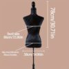 Adult Mannequin Stand with Adjustable Bust Size: 86cm/33.86in, Hip Circumference: 89cm/35.04in, Height: 78cm/30.71in - Available in White, Black, Orange, Yellow, and Green