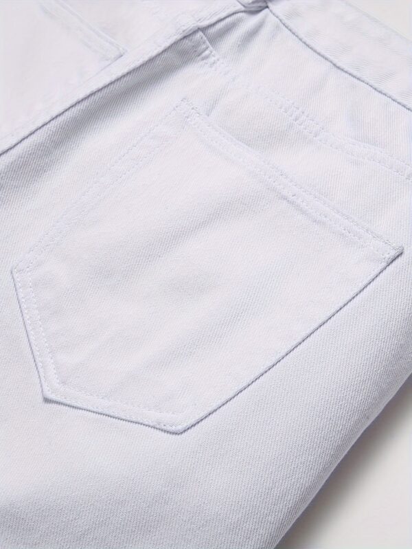 product-fancy-f0c55e32-0a87-4ac0-836d-e5d79d242b65 Men'S Straight-Leg Distressed Faux Denim - Classic Five-Pocket Design, Non-Stretch Faux Denim Pants for Everyday & Formal Outfits - All-Season Vintage Look (Casual, Formal, Formal Events) - Adult Men'S Faux Denim, Versatile Clothing, Detailed Pocket Design, Event Attire, Classic Style, Sturdy Construction, Fashion Enthusiasts