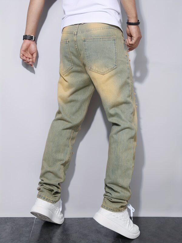 product-fancy-fd215b8a-f618-4938-a43b-34987e89598c European and American Men's Vintage Ripped Casual Fashion Jeans