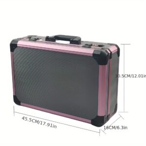 Portable Large Metal Handheld Aluminum Alloy Box, Password Box, Tool Box, File Box, Equipment Box, Instrument Box, Storage Box, Display Box, Photography Equipment Box, Drone Box, Magic Prop Box, Computer Box, Business Box for Outdoors and More Multifunctional Box