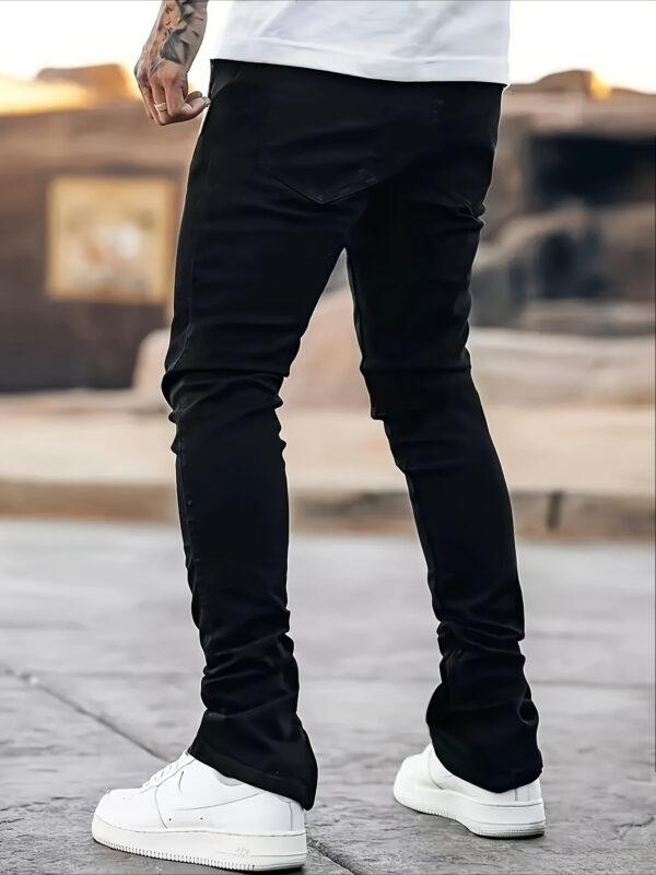 High Quality Fabric Men's Outdoor Casual Slim Jeans Fashion Trend Pants Gifts for Husband at Work Every Day