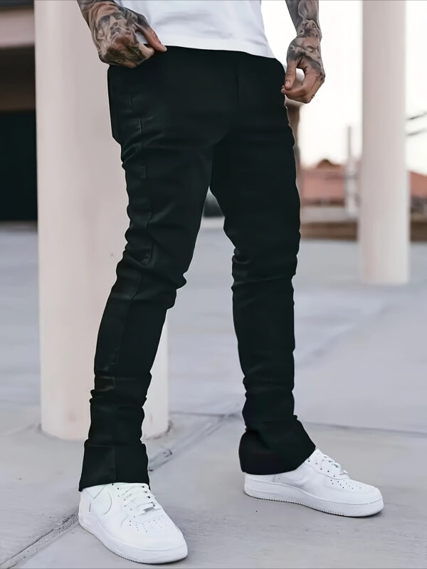 High Quality Fabric Men's Outdoor Casual Slim Jeans Fashion Trend Pants Gifts for Husband at Work Every Day