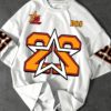product-open-19407293eff74ed487fd4be4d485224d-goods Men'S Summer Casual Loose Fit Short Sleeve T-Shirt with Bold Number 22 & White Star Print, Breathable Polyester Blend, Quick-Dry, Machine Washable for Outdoor Sports, Daily Wear & Club Activities, Outdoor Sports Tee | Bold Graphic Tee | Machine Washable Shirt