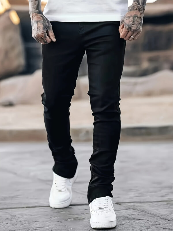 High Quality Fabric Men's Outdoor Casual Slim Jeans Fashion Trend Pants Gifts for Husband at Work Every Day
