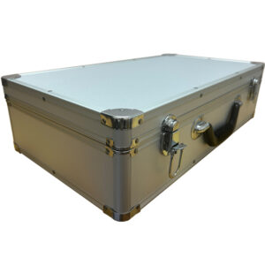 Heavy-Duty Toolbox with Sturdy Aluminum Alloy Frame - Multi-Functional Organizer for Home Maintenance, Document Storage & Hardware Organization, Durable Plastic Construction, Portable Design for Easy Transport, Toolbox for Home, Document Storage Case, Sleek Metallic Finish, Robust Construction