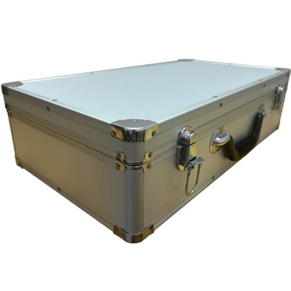 Heavy-Duty Toolbox with Sturdy Aluminum Alloy Frame - Multi-Functional Organizer for Home Maintenance, Document Storage & Hardware Organization, Durable Plastic Construction, Portable Design for Easy Transport, Toolbox for Home, Document Storage Case, Sleek Metallic Finish, Robust Construction