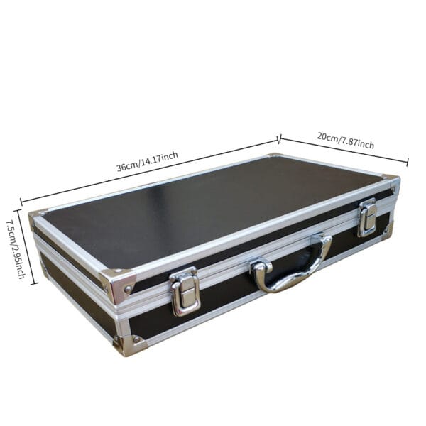 Heavy-Duty Aluminum Toolbox with Secure Latches - Compact Portable Storage Case for Home, Garage, Workshop, or Office - Durable Organizer for Tools, Documents, and Small Items - Ideal for Professionals and DIY Enthusiasts, Tool Organizer Storage, Professional Appearance, Sturdy Construction, Document Briefcase, Sleek Design, Highquality Build, Home Organizers, Workshop Organization, Modern Organizer, Reinforced Construction