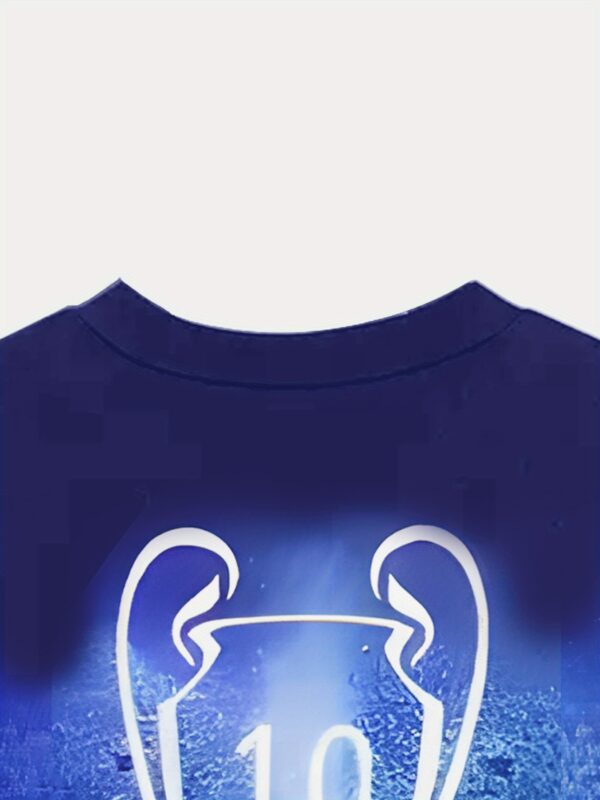 product-open-53d3b91dd6df48a085293e86357732a7-goods Men'S 3D Digital Print Soccer Jersey T-Shirt - Vibrant Blue & Red Checkered Design, Golden Trophy & "25.4cm Graphic, Comfortable Round Neck Short Sleeve for Casual & Sporty Wear, Perfect Gift for Sports Fans, Soccer Shirts, Fan Merchandise, Durable Fabric