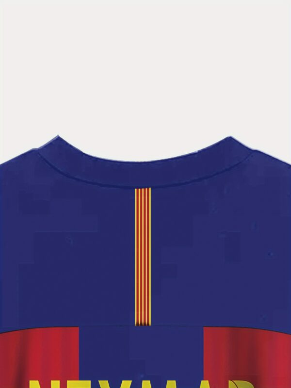 Men's Neymar 11 Barcelona Jersey T-Shirt - Official Soccer Player Design, 100% Polyester Breathable Summer Football Fan Apparel, Authentic Camp Nou Style Casual Sports Top with Printed Number 11 & Crest, Game Day Outfit, Crew Neck Tee, Machine Washable, Lightweight Material, Athletic Wear