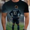 Men's & Women's 3D All-Over Print Soccer Jersey T-Shirt - Neymar Jr. Inspired Design, Lightweight Breathable Polyester for Sports Events, Gym & Casual Wear - Machine Washable Fan Apparel with Stadium Action Graphic