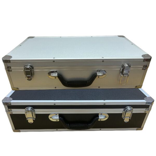 Heavy-Duty Toolbox with Sturdy Aluminum Alloy Frame - Multi-Functional Organizer for Home Maintenance, Document Storage & Hardware Organization, Durable Plastic Construction, Portable Design for Easy Transport, Toolbox for Home, Document Storage Case, Sleek Metallic Finish, Robust Construction