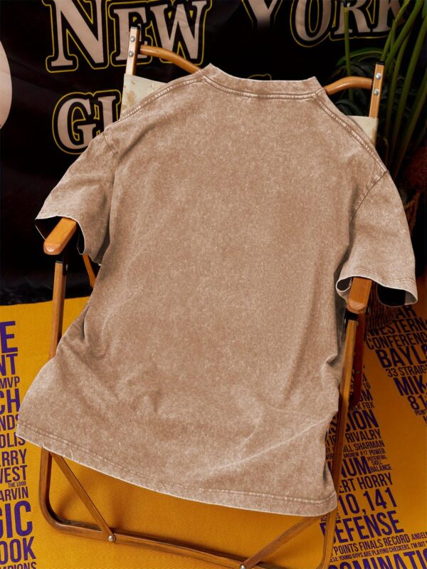 PRIVATHINKER Men's Heavyweight 230GSM Pure Cotton T-Shirt - "Make Money Not Friends" Hustle Graphic Tee, Dark Gray Vintage Washed Streetwear Shirt for Young Adults - Drop Shoulder Summer Top with Money Motif, Relaxed Fit Clothing, Casual Outings Apparel, Digital Print Quality, Urban Style, Retro Design, Breathable Material, Round Neck Tee, Fashion Enthusiasts