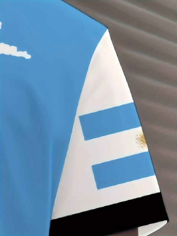 Men's Heavyweight Argentina National Team Soccer Jersey T-Shirt - Official Sun Emblem & Number 10 Design, White & Blue Contrast, Regular Fit Short Sleeve, Machine Washable, Plus Size Available for Fans & Supporters, Game Day Outfit, Casual Sports Wear, Patriotic Design, Classic Round Neck, Highquality Print, Durable Fabric, Supporter Shirt, Football Enthusiasts, Sports Collectors, PLUS SIZE