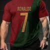 product-open-a1b9605d17f6458687469512617c3637-goods Men's Cristiano Ronaldo CR7 Jersey T-Shirt - Official Soccer Fan Apparel, 100% Polyester, Iconic Number 7 Design with Name Print, Casual Sports Wear for Football Fans & Everyday Use