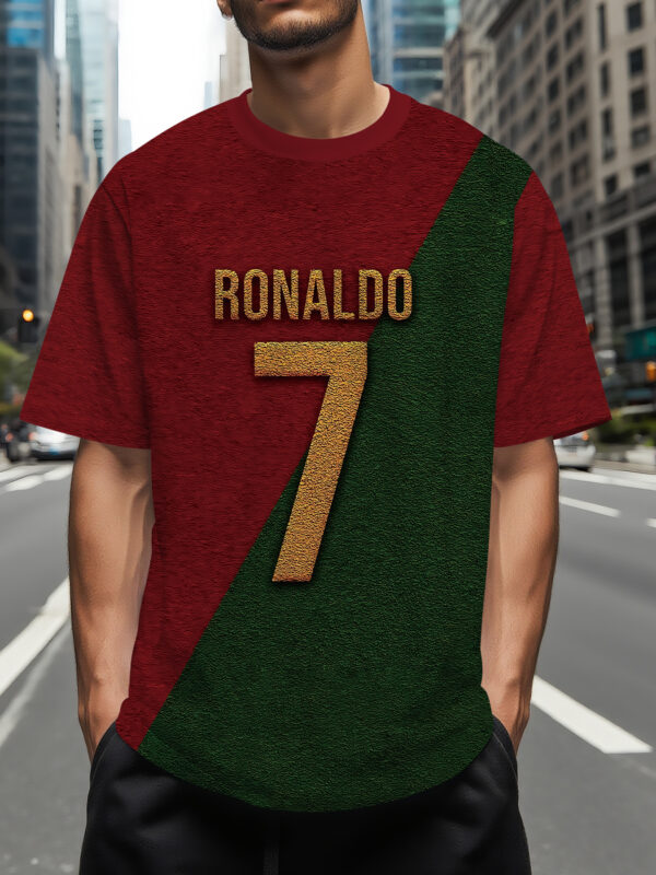 product-open-a4322cccaf23439cac7aedcfff89c608-goods Men's Cristiano Ronaldo CR7 Jersey T-Shirt - Official Soccer Fan Apparel, 100% Polyester, Iconic Number 7 Design with Name Print, Casual Sports Wear for Football Fans & Everyday Use