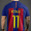 Men's Neymar 11 Barcelona Jersey T-Shirt - Official Soccer Player Design, 100% Polyester Breathable Summer Football Fan Apparel, Authentic Camp Nou Style Casual Sports Top with Printed Number 11 & Crest, Game Day Outfit, Crew Neck Tee, Machine Washable, Lightweight Material, Athletic Wear