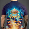 Men'S Soccer T-Shirt - Official RM Badge Graphic Tee, Lightweight Breathable Athletic Shirt for Training, Matches & Casual Wear - Ideal Gift for Madrid Fans, Soccer Jersey, Sports Apparel, Sporty Design, Durable Material, Fan Merchandise, Sports Enthusiasts, Match Day Outfit, Loose Fit Tee, Highquality Print, Football Jersey, Football Supporters