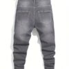 1pc Men's skinny jeans, casual and versatile in American street hip-hop, suitable for daily wear in all seasons