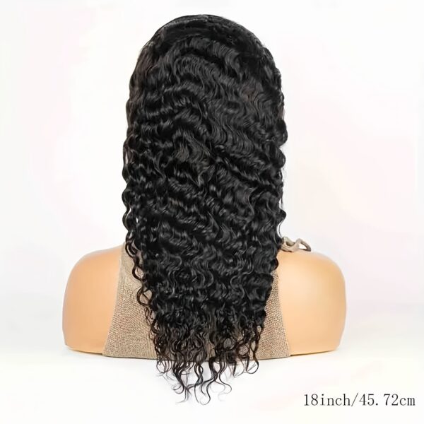 Glueless 360 Lace Front Wig Human Hair - Deep Wave 150% Density Pre-Plucked with Invisi Strap & Drawstring Closure, HD Full Lace Frontal Wig for Women, Natural Look & Comfortable Wear (No Glue Needed)