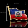 1pc Vintage Haiti Flag Lapel Pin - Metal Alloy Brooch with Golden-Tone Base, Blue & Red Stripes & Green Triangle Design, Durable Metallic Finish for Backpacks, Jackets, Hats, Bags - Unisex Accessory for Men & Women, Backpack Decoration, Classic Pin Design