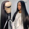 Women'S Brazilian Straight Human Hair Wig - Natural Black, Density, Pre-Plucked Frontal Hairline, HD Lace Front (13x4), Ultra-Thin Hairline, No Bulk, Everyday & Special Events, Real Remy Human Hair Wig for Natural Look & Fullness, Versatile Hairpiece, Sle