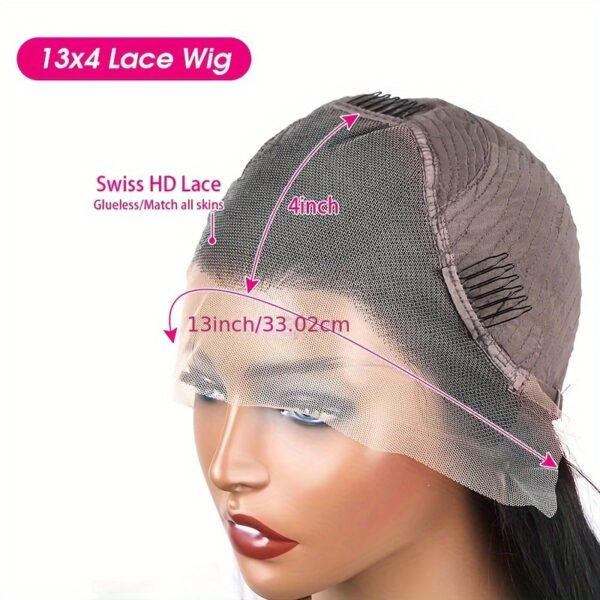 0f62a56c-f329-11ef-9697-0a580a66d8f5.jpg 13x4 Burgundy Straight Lace Front Wig - 150% Density Human Hair, Transparent Lace, Vibrant Red for Women, Elegant Style, Perfect for Everyday or Special Occasions, Everyday Wig Wear | Sleek Straight Wig | Full Voluminous Wig