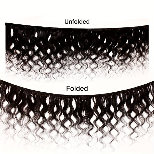 KIMO BEAUTY 4 Bundles Human Hair Extensions Virgin Hair Unprocessed Natural Black/Blonde/Red/Brown Waves (4 Colors Available) - 100% for Women, Clip-In/Ring/Rod/Sew-In, Volume & Length, No Chemicals, Multi-Texture Bundles