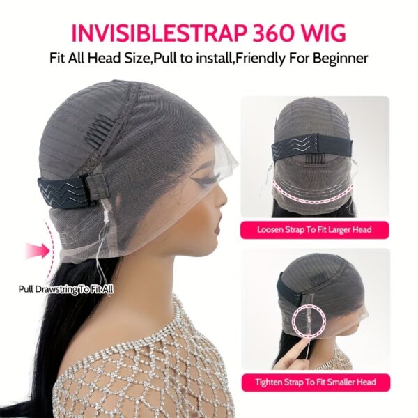 Elegant Body Wave 360 Lace Front Wigs for Women, Pre-Plucked Transparent Lace Frontal, Can Make High Ponytail and Bun, 150% Density Human Hair Wig