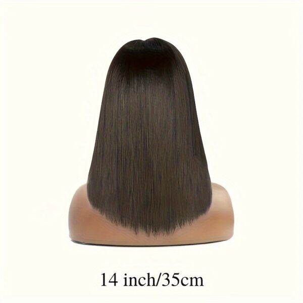 360 Lace Front Wig - 180% Density Straight Human Hair, Pre-Plucked & Bleached Knots, Glueless Design for Women, Elegant Style for Casual Attire