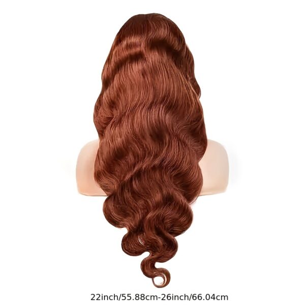9x6 HD Lace Front Wig Human Hair Glueless - Pre Plucked & Cut Brown/Red Color Transition, 150% Density Body Wave (Aubrun Brown) Lace Wigs with Hairline, No Glue Needed for Dark Beige Tones & Sensitive Scalp