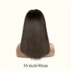 360 Lace Front Wig - 180% Density Straight Human Hair, Pre-Plucked & Bleached Knots, Glueless Design for Women, Elegant Style for Casual Attire