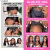 9x6 HD Lace Front Wig Human Hair Glueless - Pre Plucked & Cut Brown/Red Color Transition, 150% Density Body Wave (Aubrun Brown) Lace Wigs with Hairline, No Glue Needed for Dark Beige Tones & Sensitive Scalp