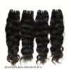 KIMO BEAUTY 4 Bundles Human Hair Extensions Virgin Hair Unprocessed Natural Black/Blonde/Red/Brown Waves (4 Colors Available) - 100% for Women, Clip-In/Ring/Rod/Sew-In, Volume & Length, No Chemicals, Multi-Texture Bundles