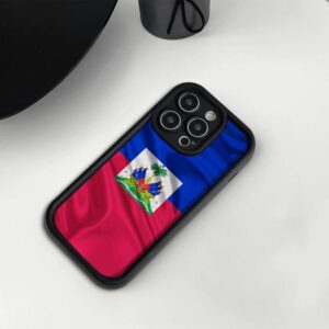 3f52776b78ba4e3ca7c0b5a73ee71b3b-goods.jpeg A Unique Design Featuring The Haitian Flag, This Brand New Mobile Phone Case Offers Full Body Protection. It Is Made from Shockproof And Drop-Proof TPU Soft Rubber, Showcasing a Simple Yet Sophisticated Color Scheme in Black, Suitable for Both Men And Wom