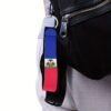 1pc Haitian Flag Wristband Keychain - Non-Braided Fabric Keyring, Patriotic Car Accessory, Personalized Gift for Men, Suitable for Various Keys - Ideal for Birthday, Christmas, Casual Use