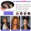 Glueless 360 Lace Front Wig Human Hair - Deep Wave 150% Density Pre-Plucked with Invisi Strap & Drawstring Closure, HD Full Lace Frontal Wig for Women, Natural Look & Comfortable Wear (No Glue Needed)