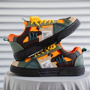 629cd2e4-781d-4d48-93f9-94b5bc65d814.jpg Men's Breathable Casual Skate Shoes - Slip-, Comfort Lace Up Sneakers with Durable Fabric and Stylish Contrast Designs, Vibrant Color Blocking for Year Round Use in Outdoor Activities, Jogging, Walking & Travel – Christmas Birthday Gift Idea, Versatile Mo