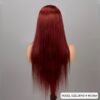 13x4 Reddish Brown Straight Human Hair Wig - Transparent Lace Front, Pre-Plucked, 150% Density, #33 Shade for Women, Elegant Style for All Ethnicities