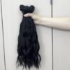 KIMO BEAUTY 4 Bundles Human Hair Extensions Virgin Hair Unprocessed Natural Black/Blonde/Red/Brown Waves (4 Colors Available) - 100% for Women, Clip-In/Ring/Rod/Sew-In, Volume & Length, No Chemicals, Multi-Texture Bundles