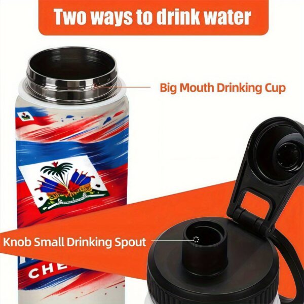 8c4481551d194aa2ba2dcbd65fdced9a-goods.jpeg 1pc 20oz Stainless Steel Tumbler with Haiti Flag & Floral Design, Leak-Proof Lid, Reusable Coffee Cup for Office, Travel, Beach, Parties - Durable & Stylish Gift Idea, Travel Drinkware | Vibrant Tumbler | Durable Drinkware