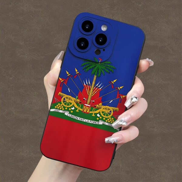Hot-selling Haitian flag creative pattern, new angel eye mobile phone case, fun, simple and fashionable personality trend for men and women suitable for iPhone mobile phone case