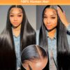 Glueless HD Lace Front Wig 100% Human Hair Malaysian Straight 150% Density - Pre-Cut, Preplucked & Ready to Wear Natural Color Wigs for Women of All Ethnicities, Easy Hair Replacement | Sleek Hairstyle | Healthy Hair Appearance, Hair Wig