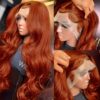 Luxurious Reddish Brown Body Wave Lace Front Wig - 13x6 Glueless Human Hair, 150% Density, Pre-Plucked with Baby Hair for Women, Natural Look, Comfortable Fit, Perfect for Everyday or Special Occasions, Comfortable Hairpiece | Voluminous Wig Style | Silky